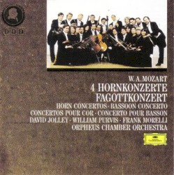 4 Hornkonzerte / Fagottkonzert by W. A. Mozart ;   Orpheus Chamber Orchestra ,   David Jolley ,   William Purvis ,   Frank Morelli
