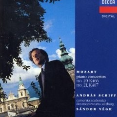 Piano Concertos no. 21 & no. 20 by Mozart ;   András Schiff ,   Camerata Academica des Mozarteums Salzburg ,   Sándor Végh