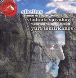 Symphony no. 2 / Violin Concerto by Sibelius ;   Vladimir Spivakov ,   St. Petersburg Philharmonic Orchestra ,   Yuri Temirkanov