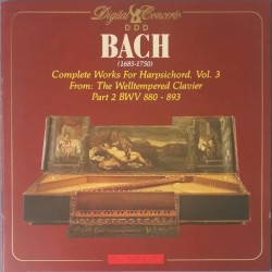 Complete Works for Harpsichord, Vol. 3: From The Welltempered Clavier, Part 2, BWV 880-893 by Bach ;   Christiane Jaccottet