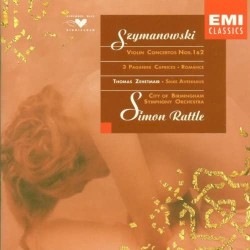 Violin Concertos nos. 1 & 2 / 3 Paganini caprices / Romance by Szymanowski ;   Thomas Zehetmair ,   Silke Avenhaus ,   City of Birmingham Symphony Orchestra ,   Simon Rattle