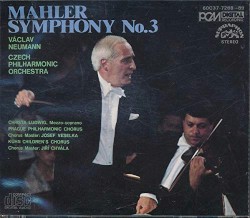 Symphony No. 3 by Gustav Mahler ;   Christa Ludwig ,   Czech Philharmonic Orchestra ,   Prague Philharmonic Chorus ,   Václav Neumann
