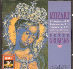 Krönungsmesse K.317 / Spatzenmesse K.220 / Credomesse K.257 by Mozart ;   Kölner Kammerchor ,   Collegium Cartusianum ,   Peter Neumann