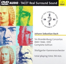 Six Brandenburg Concertos BWV 1046-1051 by Johann Sebastian Bach ,   Stuttgarter Kammerorchester  &   Dennis Russell Davies