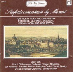 Sinfonie Concertanti by Mozart by Josef Suk ,   Czech Philharmonic Orchestra ,   Václav Neumann ,   Dvorak Chamber Orchestra  &   Jiří Bělohlávek