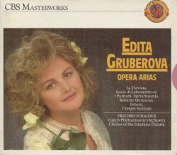 CBS Masterworks: Opera Arias by Edita Gruberová ,   Friedrich Haider ,   Czech Philharmonic Orchestra ,   Chorus of the Smetna Theater