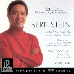 Suite from Candie / Five Songs / Three Meditations from Mass / Divertimento by Leonard Bernstein ;   Minnesota Orchestra ,   Eiji Oue