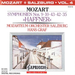 Salzburg, Vol. 4: Symphonien nos. 9 / 10 / 43 / 42 / 35 »Haffner« by Mozart ;   Mozarteum Orchester Salzburg ,   Hans Graf
