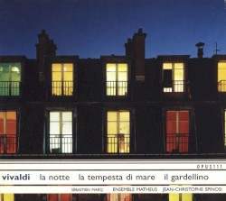 La notte / La tempesta di mare / Il gardellino by Vivaldi ;   Sébastien Marq ,   Ensemble Matheus ,   Jean‐Christophe Spinosi