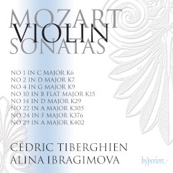 Violin Sonatas K6, 7, 9, 15, 29, 305, 376, 402 by Mozart ;   Cédric Tiberghien ,   Alina Ibragimova