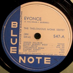 Evonce / Off Minor by The Thelonious Monk Sextet  /   The Thelonious Monk Trio