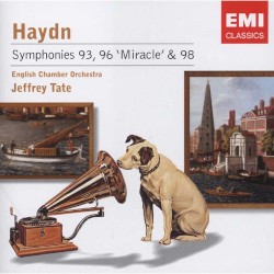 Symphonies 93, 96 ‘Miracle’ & 98 by Haydn ;   English Chamber Orchestra ,   Jeffrey Tate