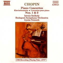 Piano Concertos nos. 1 & 2 by Chopin ;   István Székely ,   Budapest Symphony Orchestra ,   Gyula Németh