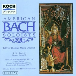 Cantatas - Volume III by Johann Sebastian Bach ;   American Bach Soloists ,   Jeffrey Thomas