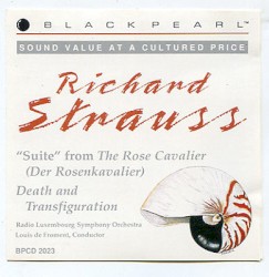 "Suite" from The Rose Cavalier (Der Rosenkavalier) / Death and Transfiguration by Richard Strauss ;   Radio Luxembourg Symphony Orchestra ,   Louis de Froment
