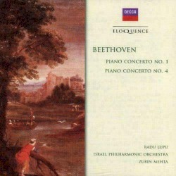 Piano Concerto No. 1 / Piano Concerto No. 4 by Beethoven ;   Radu Lupu ,   Israel Philharmonic Orchestra ,   Zubin Mehta