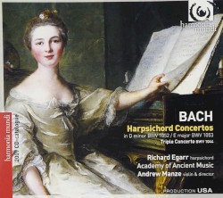 Harpsichord Concertos / Triple Concerto BWV 1044 by Johann Sebastian Bach ;   Richard Egarr ,   Academy of Ancient Music ,   Andrew Manze