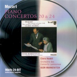 Piano Concertos Nos. 20 & 24 by Mozart ;   Clara Haskil ,   Orchestre de concerts Lamoureux ,   Igor Markevitch