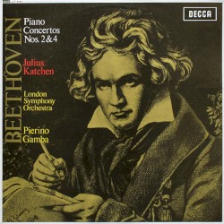 Piano Concertos Nos. 2 & 4 by Beethoven ;   Julius Katchen ,   London Symphony Orchestra ,   Pierino Gamba