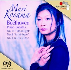 Piano Sonatas: No. 14 "Moonlight" / No. 8 "Pathétique" / No. 4 in E-flat, op. 7 by Ludwig van Beethoven ;   Mari Kodama