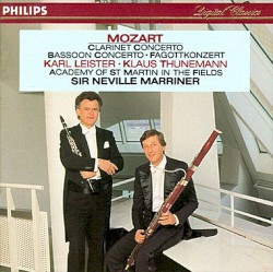 Clarinet Concerto / Bassoon Concerto by Mozart ;   Karl Leister ,   Klaus Thunemann ,   Academy of St Martin in the Fields ,   Sir Neville Marriner