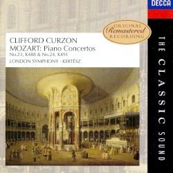 Piano Concertos No. 23, K488 & No. 24, K491 by Mozart ;   Clifford Curzon ,   London Symphony ,   Kertész