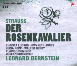Der Rosenkavalier by Strauss ;   Wiener Philharmoniker ,   Leonard Bernstein ,   Christa Ludwig ,   Gwyneth Jones ,   Lucia Popp ,   Walter Berry ,   Plácido Domingo