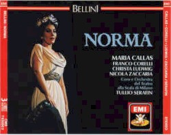 Norma by Vincenzo Bellini ;   Maria Callas ,   Christa Ludwig ,   Franco Corelli ,   Nicola Zaccaria ,   Coro  &   Orchestra del Teatro alla Scala di Milano ,   Tullio Serafin