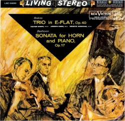 Brahms: Trio in E-flat, op. 40 / Beethoven: Sonata for Horn and Piano, op. 17 by Brahms ,   Beethoven ;   Joseph Eger ,   Henryk Szeryng ,   Victor Babin
