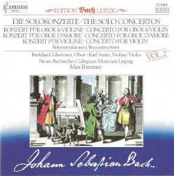 Die Solokonzerte Vol. 2 (Rekonstruktionen) by Johann Sebastian Bach ;   Neues Bachisches Collegium Musicum ,   Max Pommer