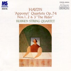 "Apponyi" Quartets op. 74 nos. 1, 2 & 3 "The Rider" by Joseph Haydn ;   Kuijken String Quartet