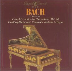 Complete Works for Harpsichord, Vol. 10: 'Goldberg-Variations' / Chromatic Fantasia & Fugue by Bach ;   Christiane Jaccottet