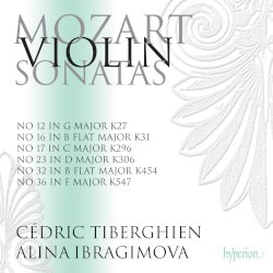 Violin Sonatas K27, 31, 296, 306, 454, 547 by Mozart ;   Cédric Tiberghien ,   Alina Ibragimova
