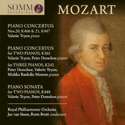 Piano Concertos for One, Two and Three Pianos by Mozart ;   Valerie Tryon ,   Peter Donohoe ,   Mishka Rushdie Momen ,   Royal Philharmonic Orchestra ,   Jac van Steen ,   Boris Brott