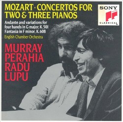 Concertos for Two & Three Pianos by Wolfgang Amadeus Mozart ;   Murray Perahia ,   Radu Lupu ,   English Chamber Orchestra