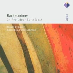 24 Preludes / Suite no. 2 by Rachmaninov ;   Moura Lympany ,   Katia & Marielle Labèque