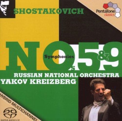 Symphonies nos. 5 & 9 by Shostakovich ;   Russian National Orchestra ,   Yakov Kreizberg