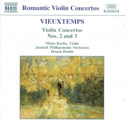 Violin Concertos nos. 2 and 3 by Vieuxtemps ;   Misha Keylin ,   Janáček Philharmonic Orchestra ,   Dennis Burkh