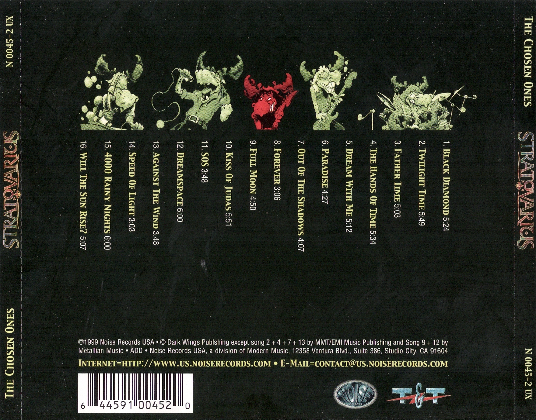 STRATOVARIUS The Chosen Ones 1999 (CD album) (102113921) 