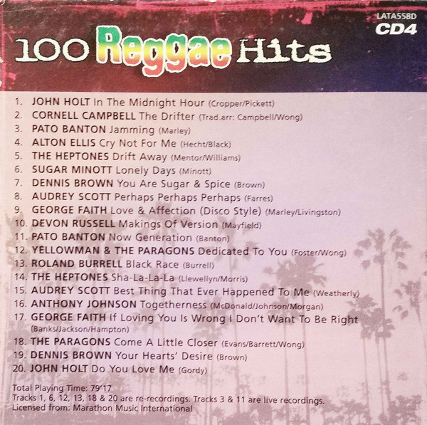 Release “100 Reggae Hits” by Various Artists - Cover art - MusicBrainz