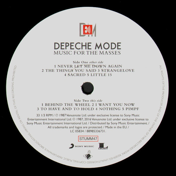 Release “Music for the Masses” by Depeche Mode - Cover Art - MusicBrainz