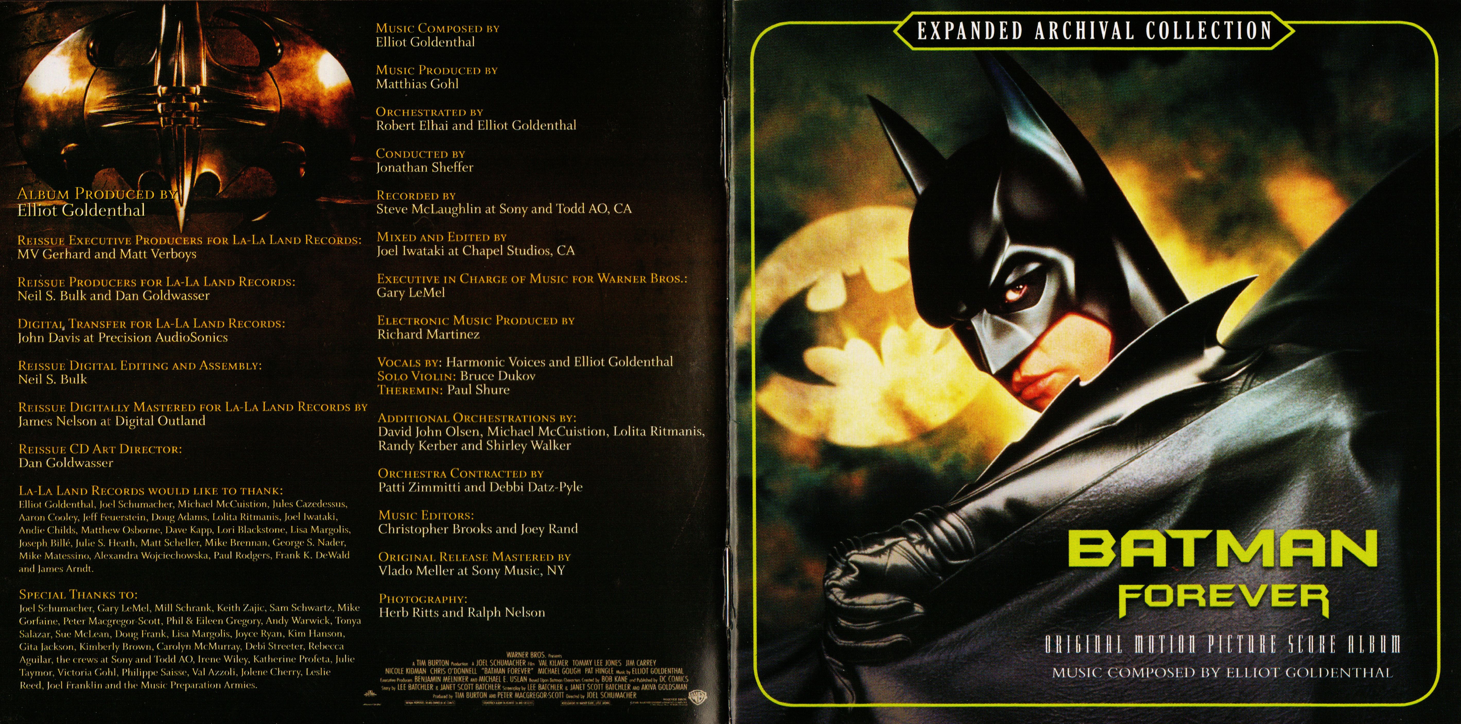 Release “Batman Forever: Original Motion Picture Score Album” by Elliot  Goldenthal - Cover Art - MusicBrainz